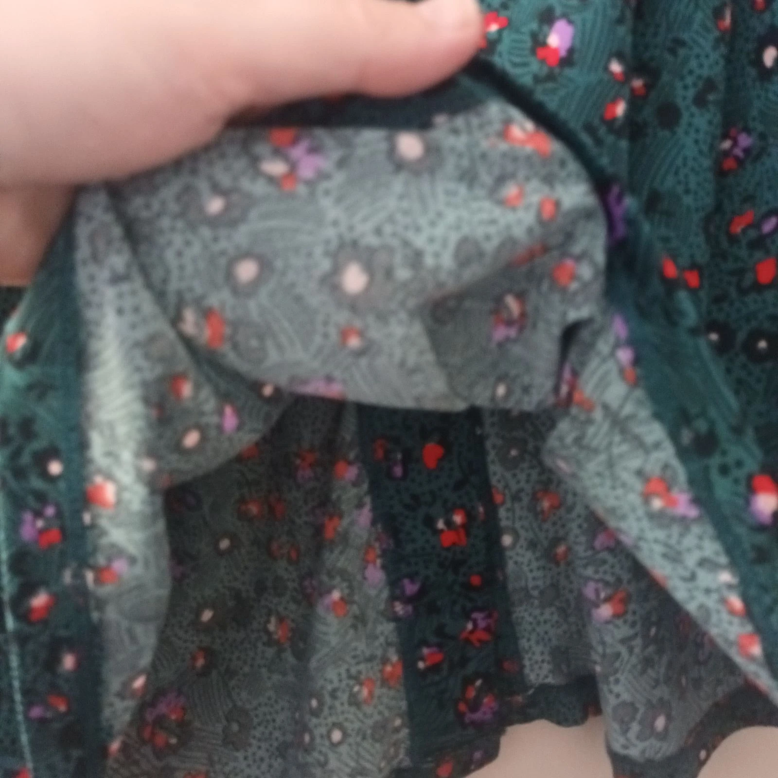 Bloemenblouse GÉMO – Maat 38 (M) – Eenden Groen / Transparante mouwen – photo 7